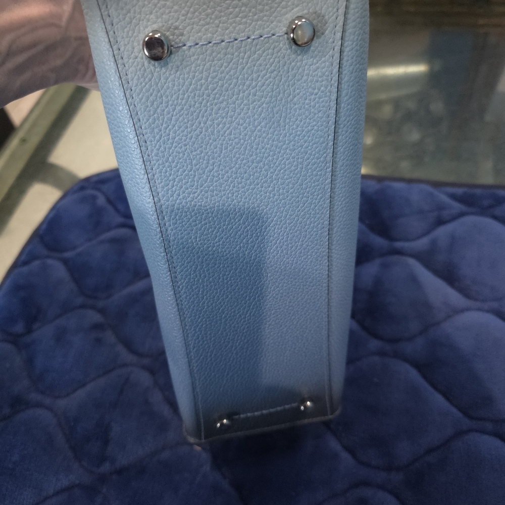 Coach Blue Leather Ombre Satchel - Picture 3 of 9